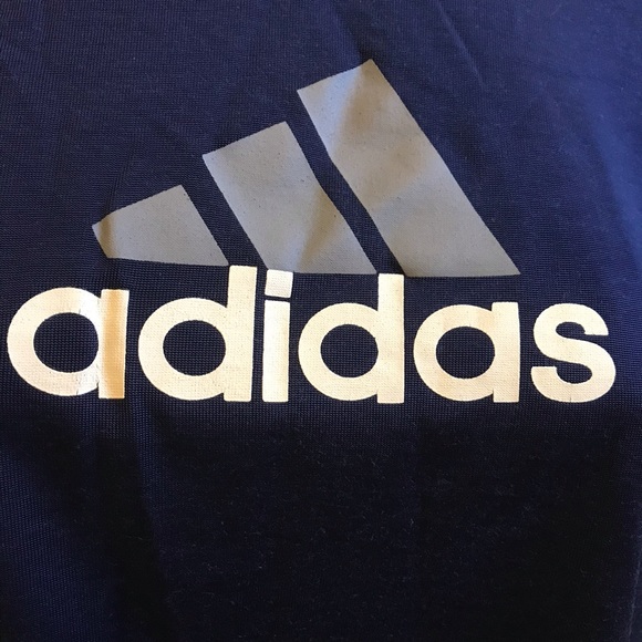 Men’s Adidas Short Sleeve Blue Crew Neck Top - Picture 5 of 9